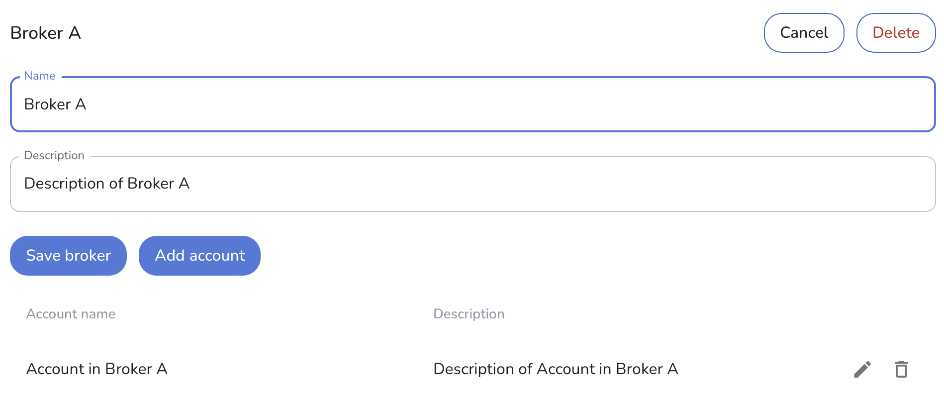 Admin - Manage Brokers and Accounts